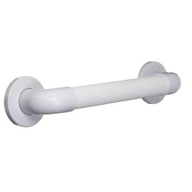 300mm Safety Support Grab Bar Rail White Straight Perforated Handle