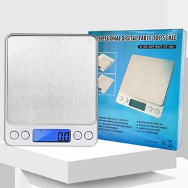 Digital Scale, Kitchen Scale, Cooking Scale, 0.04 oz (0.1 g), Digital Kitchen Cooking Scale, Scale, 0.01 oz (0.5 g) to 3 kg, Precision Electronic Scale, Measuring Instrument, Cooking, Cooking
