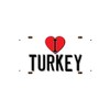 McMug - I Love Turkey (White Background) - Metal Sign,