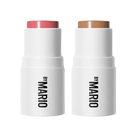 Makeup By Mario Sculpt & Pop On the Go Duo Contour and Blush Stick - Dark & Raspberry - Neutral, Slightly Warm/Bright Pink