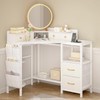 Espelism Corner Vanity Desk with Charging Station, 49.6" Makeup Table