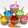 DELADOLA Cartoon Candy Color Ice cream bowl with spoon- ice