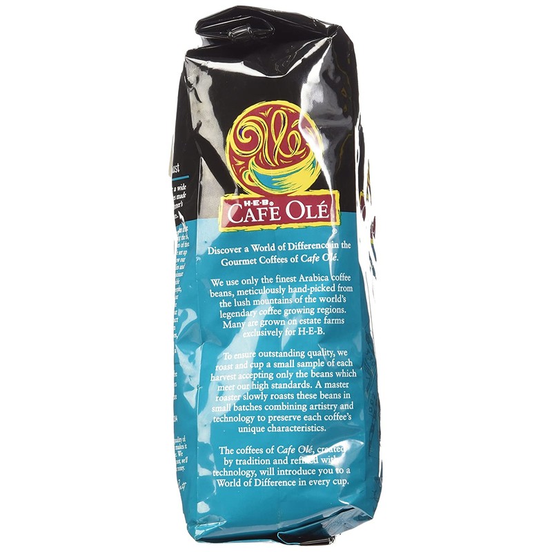 HEB Cafe Ole Whole Bean Coffee 12oz Bag (Pack of