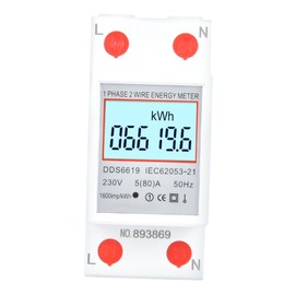DDS6619 SinglePhase Energy Meter DIN Rail 2P Power Meter  with Backlight