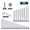 M6 x 18mm 10Pcs Flat Head Hex Socket Cap Screws