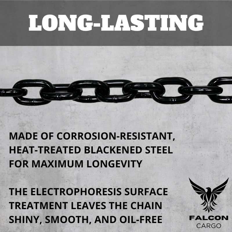 Falcon Cargo 3/8" X 10' Grade 80 Transport Binder Chain