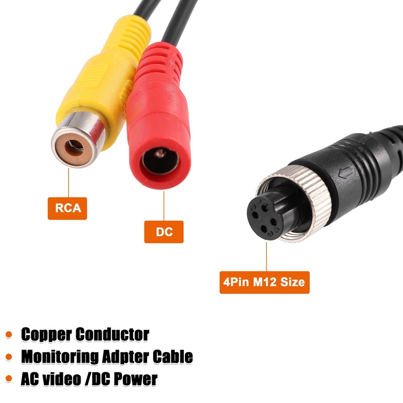 X AUTOHAUX Car RCA Cable 33.5 cm Audio Video Cable