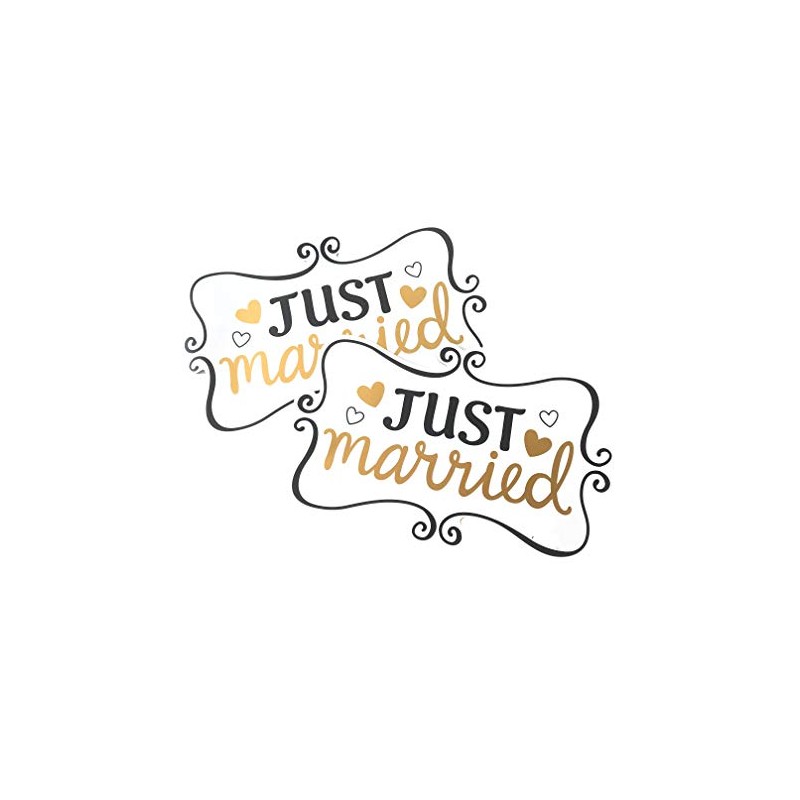 Decorative Car Magnet for Just Married - 2 Pieces, Flexible