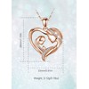 INFUSEU Mother Daughter Gifts Rose Gold Heart Mom Necklace Mothers