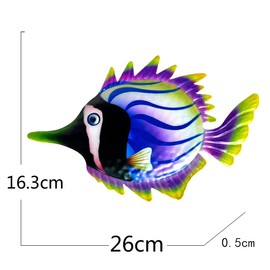 Peakloong 4Pcs Metal Fish Garden Crafts Wall Decor Iron Art Office Porch Bedroom Balcony Hanging Ornaments Indoor Outdoor Decor