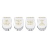 Cambridge Barware Hydration, Stemless Wine Glasses, Dear Santa
