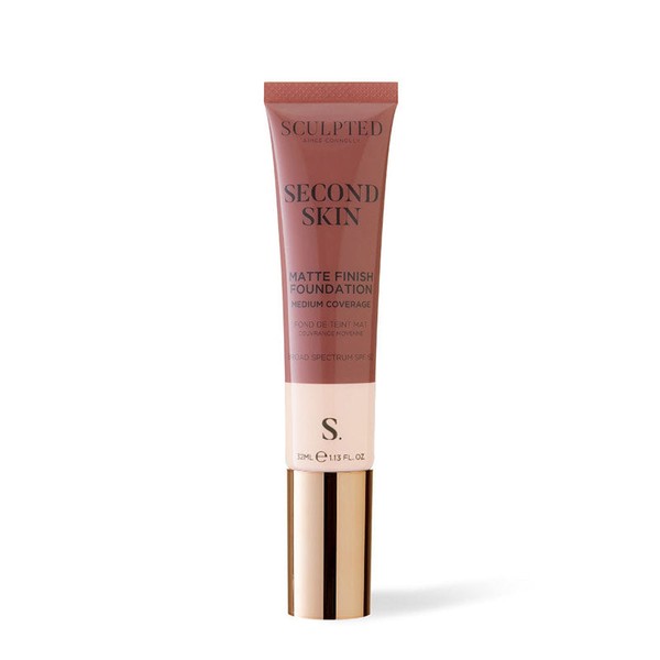 Sculpted By Aimee Connolly Second Skin Foundation - Matte Finish, 5.75 Tan Beige - warm toned tan shade_Sculptedmatte