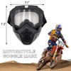 povtii Motorcycle Goggles, Windproof Dirt Bike Helmet Riding Goggles with