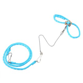 Tnfeeon Pet Hamster Training Lead, Mouse Mice Stripes Vest Harness Rope Walking with Finder Bell (Blue)
