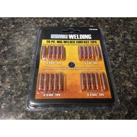 Chicago Electric Welding Welding 20pc MIG Welder Contact Tips: 0.023", 0.03", 0.035" & 0.045" - #65435