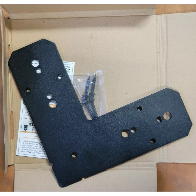 Ozco 4" Flush Outside 90° Plate - Decorative Builders Hardware