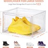 12 Pack Clear Shoe Boxes Stackable,Large Shoe Storage Organizer with