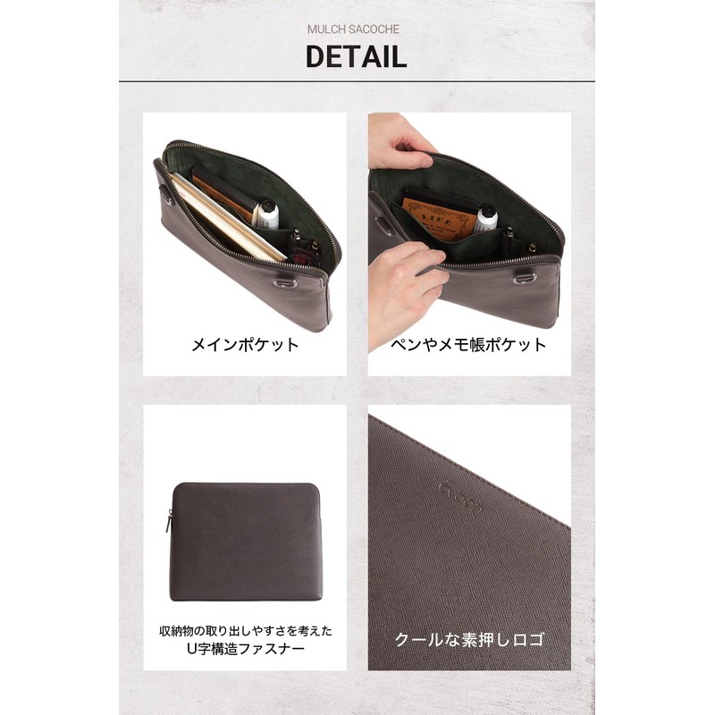 [Evoon] Fresh Sacoche Leather, Genuine Leather Men's Pouch, Shoulder Bag,