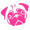 Pug Face Puppy Vinyl Sticker Decals (Pack of 2) for