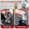 Azushwer 4 Pcs 6MM Silver Gas Hob Knobs, Universal Cooker