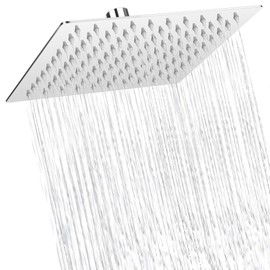 Comlife Shower Head - Rain Shower, 8/10/12 Inch, Stainless Steel 304 Shower Head with 144 Anti-Limescale Nozzles