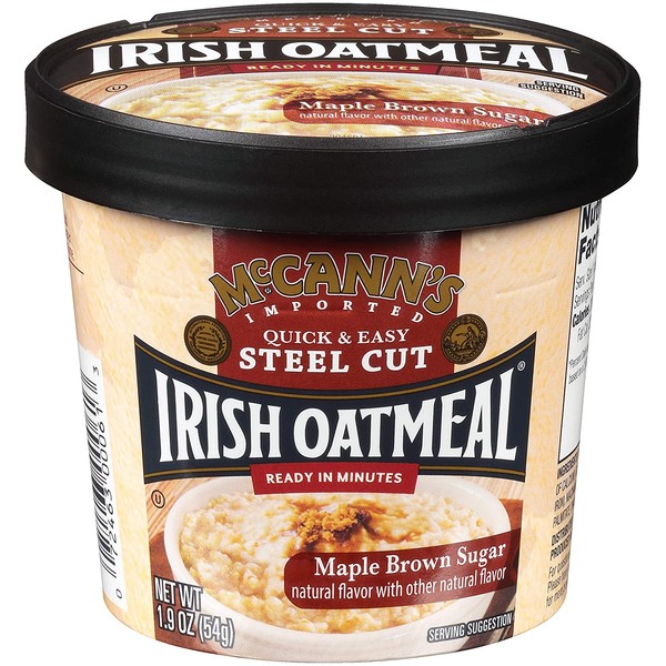 McCann's Irish Oatmeal Maple Brown Sugar Microwaveable Cup, 1.9 Ounce (Pack of 12)