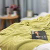 PiccoCasa 100% Cotton Knit Throw Blanket,Solid Lightweight Decorative Throws and