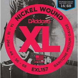 D'Addario Baritone Guitar Nickel Wound XL .014 - .068, Medium Scale, EXL157