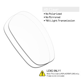SmartVLT Men's HD Clear Replacement Lenses for Oakley Split Jacket OO9099/Wind jacket Sunglass