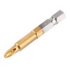 10 Titanium-Plated Non-Slip Bits 50Mm Long (Ph2 Head Type) PH2