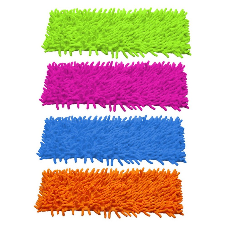 Set of 4 Microfiber Dust Mop Refills with Finger-Like Projections