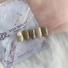 [Handmade nail tip] Nude tone pearl check nails / [수제네일팁]