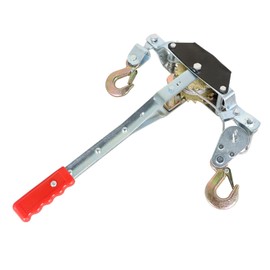 mitoharet 2 Ton Dual Gear Power Puller, Heavy-Duty Hand Puller with Cable Rope (2 Hooks)