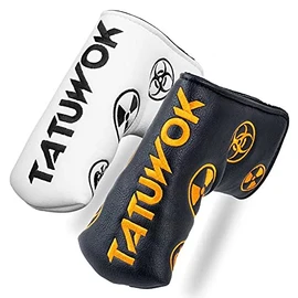 Golf Headcover Putter Cover Pin Fit Scotty Cameron Odyssey Magnetic Closure Mark (White)