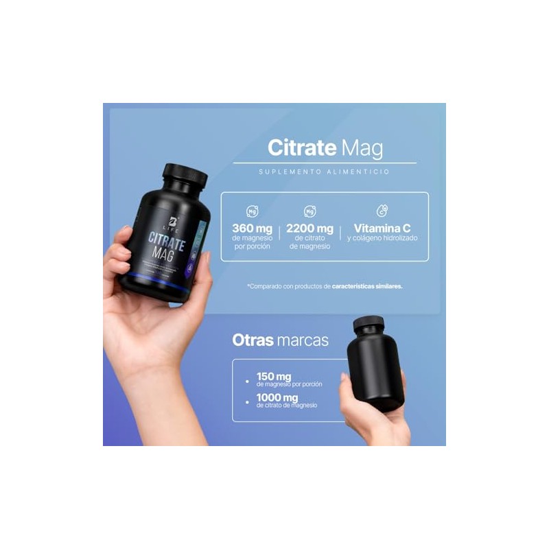 B Life Citrato de Magnesio Potenciado con Vitamina C 130