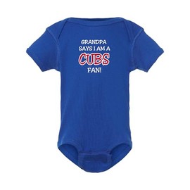 Grandpa Says I am a Cubs Fan Baby Bodysuit (Newborn)