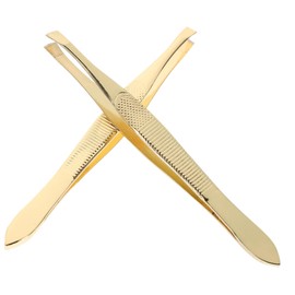 FOMIYES 2pcs Eyebrow Tweezers Brow Plucking Tools for Men and Women Precision Eyebrow Hair Removal Clamp Easy to Use Lightweight for Travel