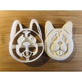 Akita Cookie Cutter and Dog Treat Cutter - Face - 5 inch