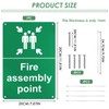 Fire Safety Assembly Point Sign 200x300mmx1mm Outdoor Weatherproof Rigid PVC