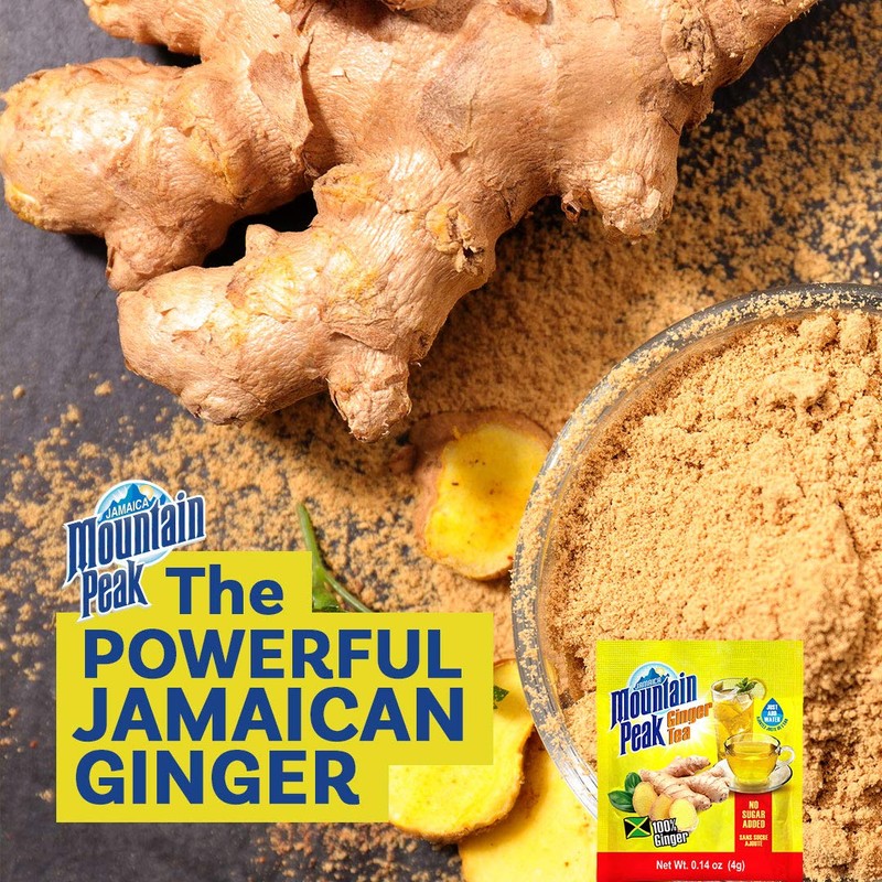 Jamaica Mountain Peak Ginger Turmeric Tea, Unsweetened, 14 x 0.7