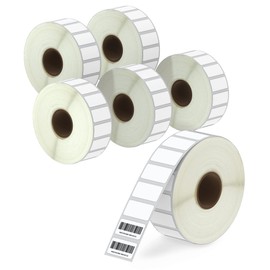 BETCKEY - 1" x 0.5" (25 mm x 13 mm) Small Labels Compatible with Zebra & More Label Printer, Premium Adhesive & Perforated [6 Rolls, 14580 Labels]
