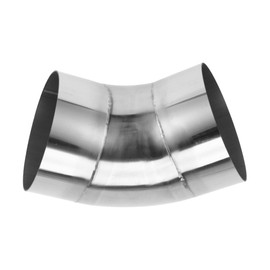 Motoforti 45 Degree Mandrel Exhaust Pipe DIY Custom Car Modified Exhaust Pipe Tubing Piping 127mm/5" OD 100mm/3.94" Length 304 Stainless Steel Silver Tone