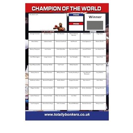 Totally Bonkers - Boxing (60) Fundraising Scratch Cards - 60 Square - A5 (210x148mm) - 5 Pack - TB0078 - Blind Cards