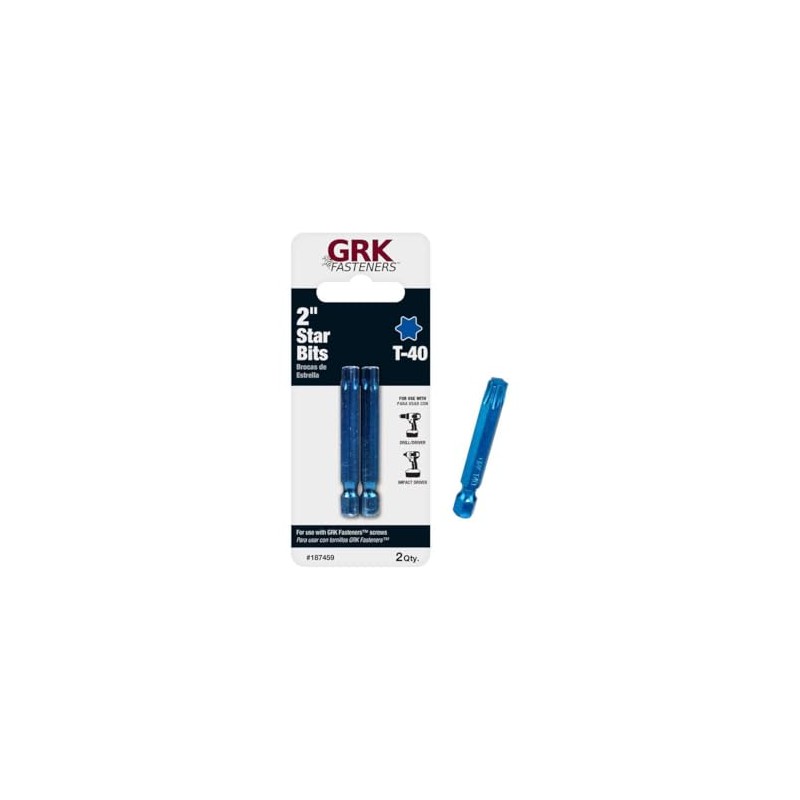 GRK Fasteners Star T40 x 2 in. L Power Bit