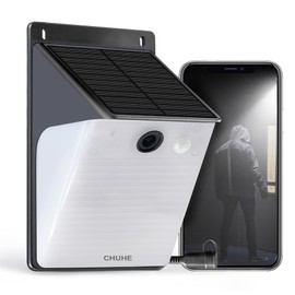 CHUHE Outdoor Camera, Solar Security Camera, Solar Power, Pet Camera, Wi-Fi, Full Wireless & Continuous Power Supply, 4 Megapixels, IP65 Waterproof, Dustproof, Two-Way Calls, Family Sharing, Motion