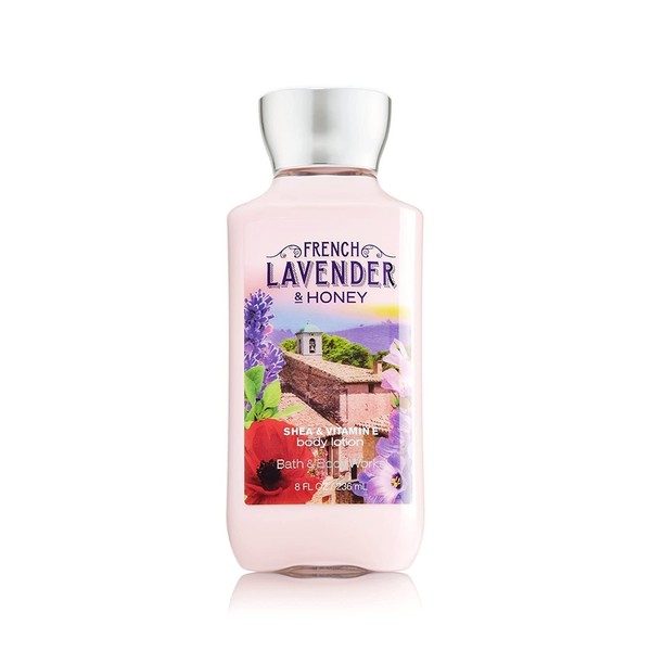 Bath and Body Works Super Smooth Body Lotion Sets Gift For Women 8 Oz -2 Pack (French Lavender & Honey)