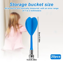 Pack of 20 Magnetic Darts: Safety Magnetic Darts, Portable Darts, Professional Darts, Soft Darts, Target Accessories, for Families, Bars, Arcade, 4 Colours Mix