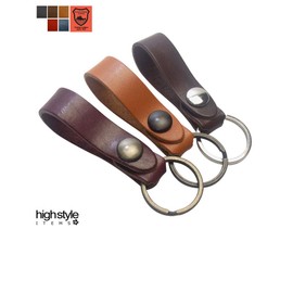 Highstyle Tochigi Leather Key Chain, Base Grade Type, Belt Loop Key Chain, antique/navy