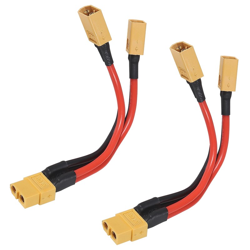 Coliao 2pcs XT60 Parallel Battery Connector 1 Female to 2
