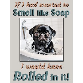 Pug pet dog funny flexible fridge magnet